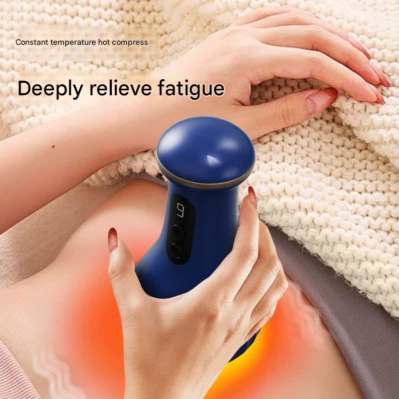 Electric Cupping & Gua Sha Massager | 9 Heat & Suction Levels | Red Light Therapy | USB-C Rechargeable | Blue