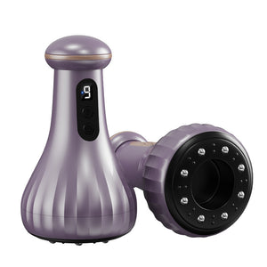 Electric Cupping & Gua Sha Massager | 9 Heat & Suction Levels | Red Light Therapy | USB-C Rechargeable | Purple