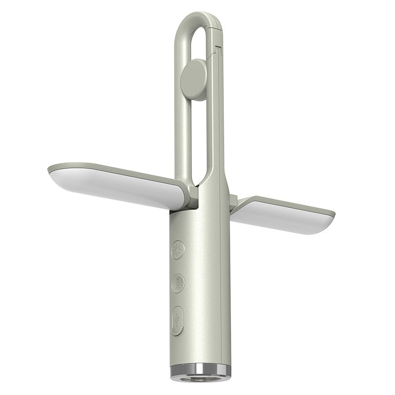 Folding LED Lantern & Flashlight | Multi-Function | USB Rechargeable | 3 Modes + SOS | Light Green