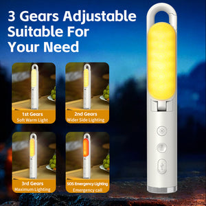 Folding LED Lantern & Flashlight | Multi-Function | USB Rechargeable | 3 Modes + SOS | Black