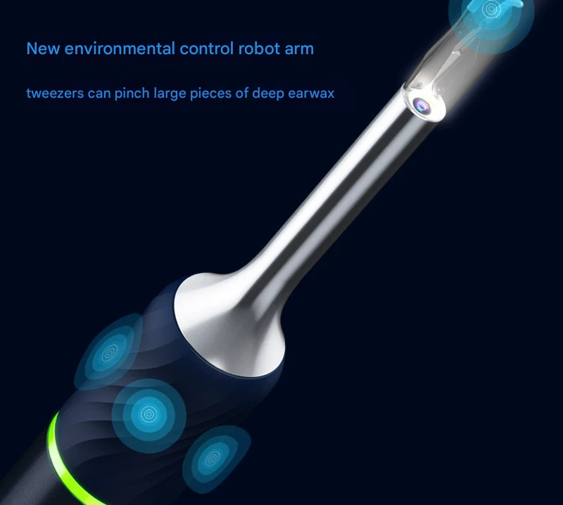 Smart Ear Cleaner | HD Camera & Tweezers | Visual Scope | Safe for Adults & Kids | Light Blue