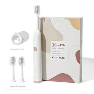 Sonic Electric Toothbrush | 8 Modes | 300-Day Battery | Gentle Cleaning | Milk Tea White