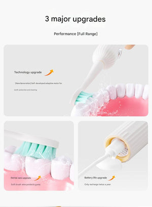 Sonic Electric Toothbrush | 8 Modes | 300-Day Battery | Gentle Cleaning | Milk Tea White