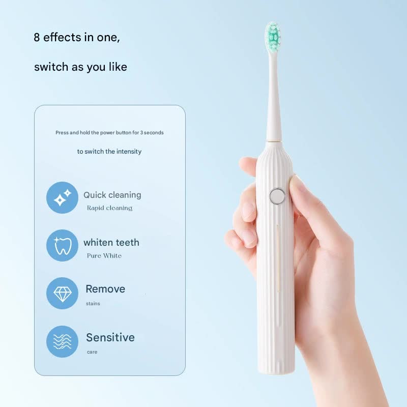 Sonic Electric Toothbrush | 8 Modes | 300-Day Battery | Gentle Cleaning | Pink