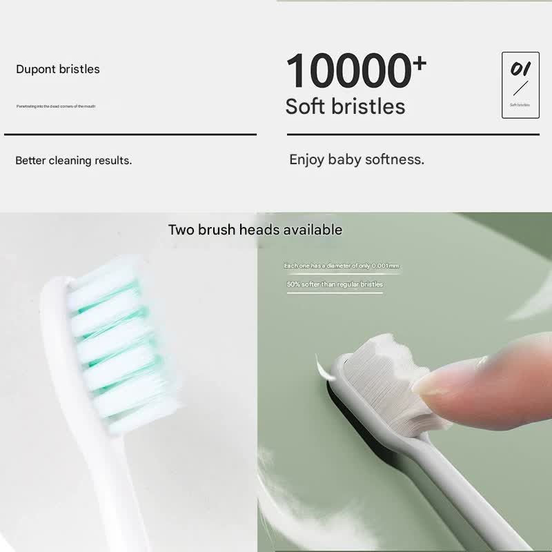 Sonic Electric Toothbrush | 31000 VPM | 4 Modes | Soft Bristles | Green