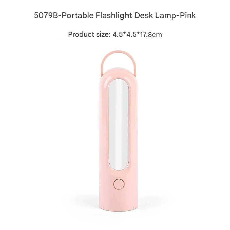 LED Camping Lantern & Flashlight | 2-in-1 | USB Rechargeable | Handle Model | Pink