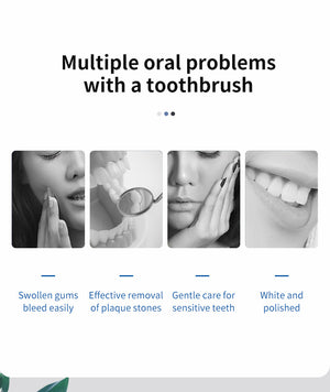 Sonic Electric Toothbrush | Professional | 5 Modes | 40000 VPM | 180-Day Battery | 4 Brush Heads | White