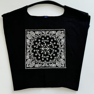 Canvas Tote Bag | Printed | Water-Resistant | Large Capacity | Black Datura Flower