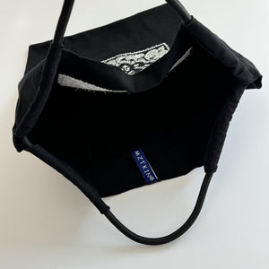 Canvas Tote Bag | Printed | Water-Resistant | Large Capacity | Black Datura Flower