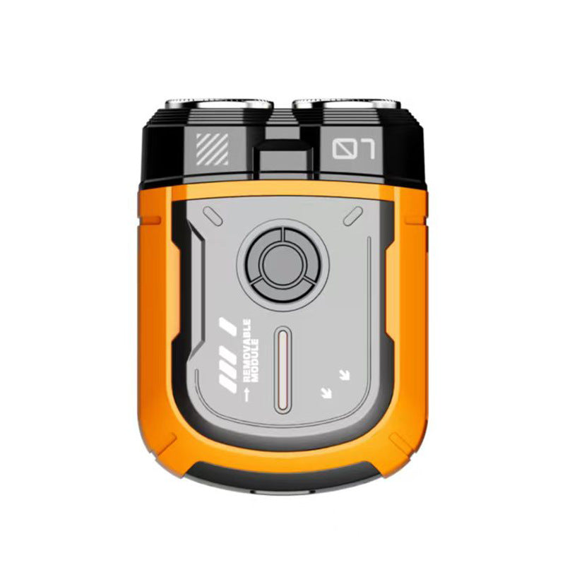 K002 Mini Electric Shaver | 3D Floating Head | IPX7 Waterproof | Type-C Charging | Orange