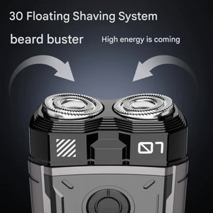 K002 Mini Electric Shaver | 3D Floating Head | IPX7 Waterproof | Type-C Charging | Grey