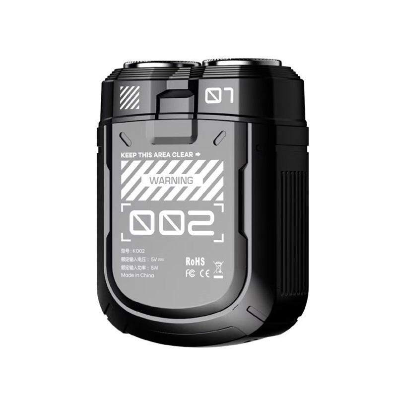 K002 Mini Electric Shaver | 3D Floating Head | IPX7 Waterproof | Type-C Charging | Black