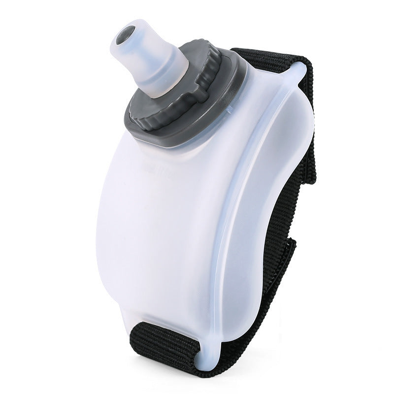 Wearable Sports Wrist Water Bottle 200ml | BPA-Free Silicone Flask with Adjustable Strap | Transparent