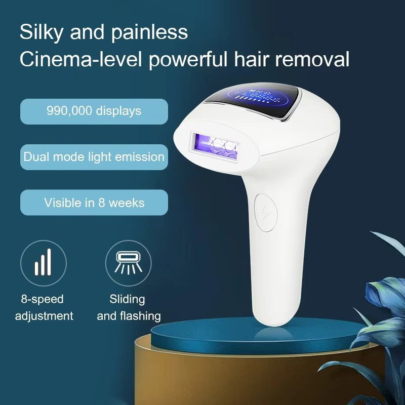 IPL Laser Hair Removal Device | 990K Flashes | 8 Intensity Levels | Dual Mode | White