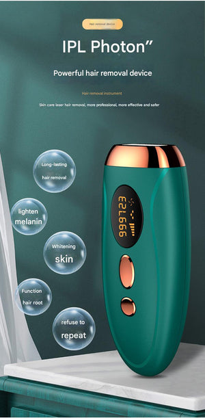 IPL Hair Removal System | 990K Flashes | 5 Levels | Auto/Manual Modes | White
