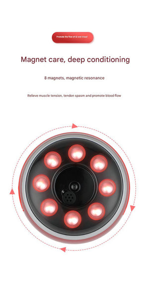Cupping & Gua Sha Massager | Smart Electric | Red Light & Magnetic Therapy | 5 Levels | Rechargeable | White