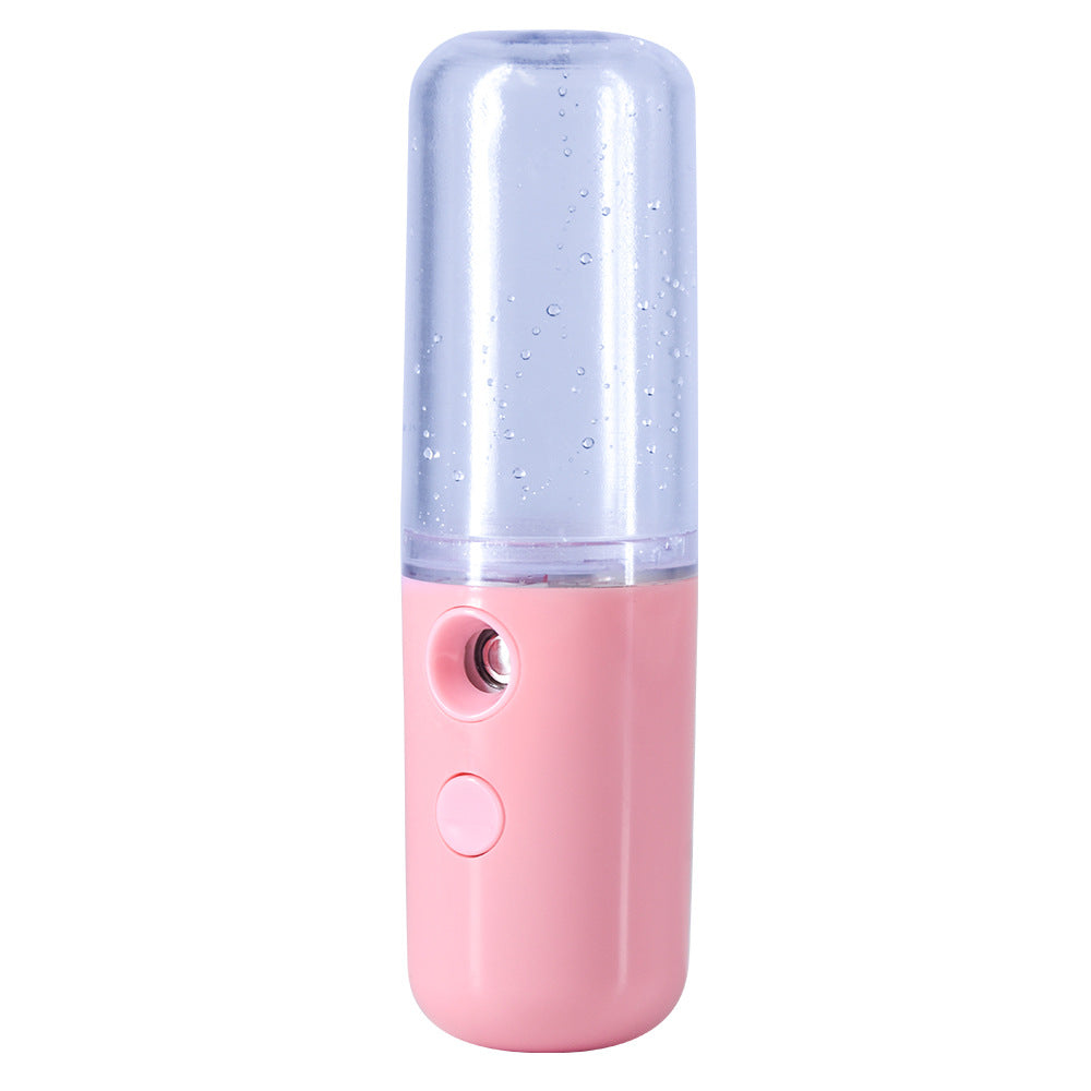 Nano Facial Sprayer | 2-Pack | Pink | 50ml USB Rechargeable | Moisturising & Disinfecting