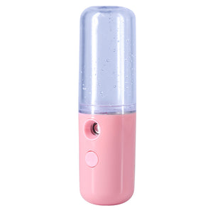 Nano Facial Sprayer | 2-Pack | Pink | 50ml USB Rechargeable | Moisturising & Disinfecting