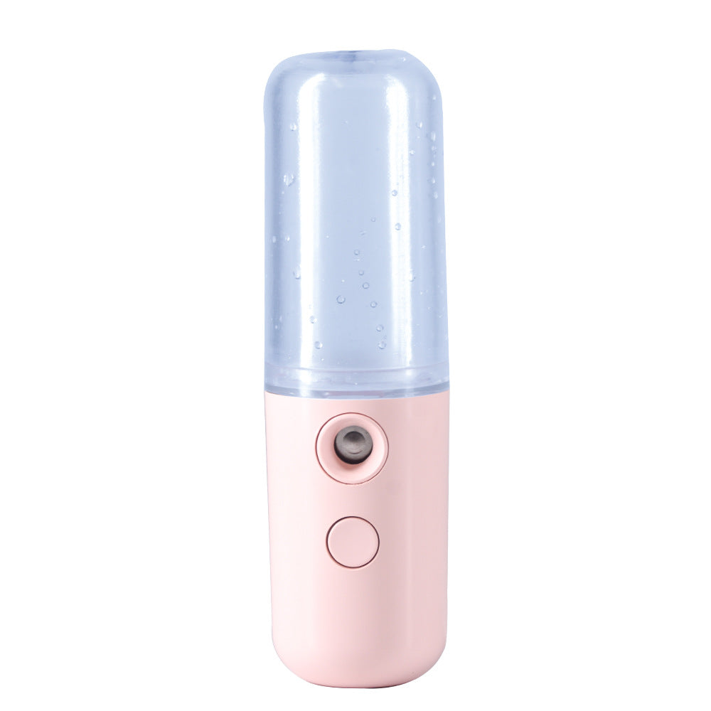 Nano Facial Sprayer | 2-Pack | Light Pink | 50ml USB Rechargeable | Moisturising & Disinfecting