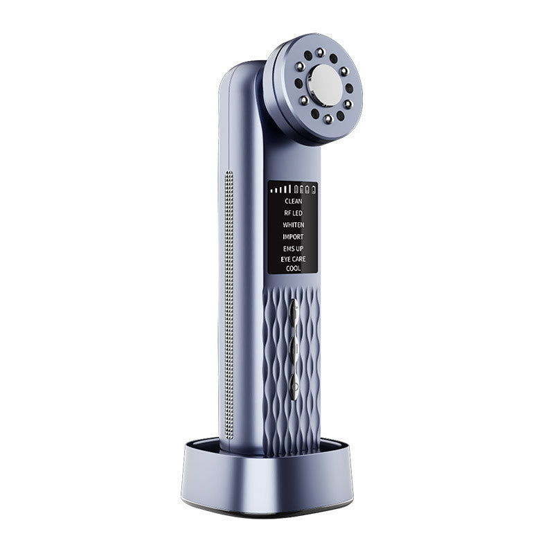 Facial Beauty Device | Blue | Ultrasonic | EMS | RF LED | Cool Therapy | Eye Care