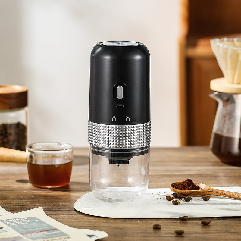 Portable Electric Coffee Grinder | Adjustable Coarseness | USB-C Rechargeable | One-Touch | Black