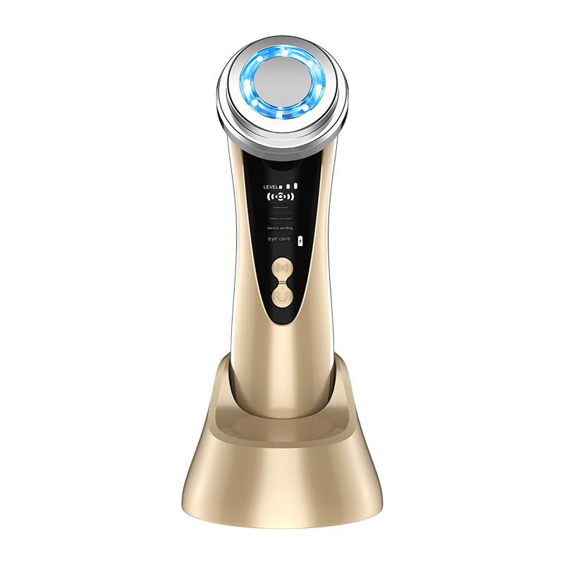 4-in-1 Facial Beauty Device | Gold | LED Light Therapy | Warm Lifting | Ion Cleansing | Eye Care