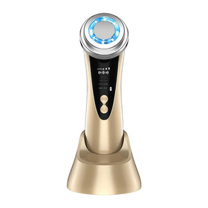 4-in-1 Facial Beauty Device | Gold | LED Light Therapy | Warm Lifting | Ion Cleansing | Eye Care
