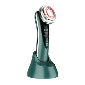 Facial Beauty Device | 4-in-1 | LED Therapy, Warm Lift, Ion Cleanse, Eye Care | Green