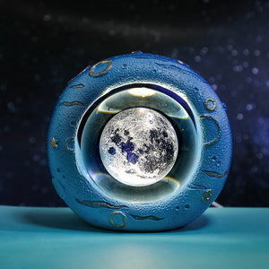 Crystal Ball Lamp | Celestial Ring LED | 3D Engraving | Unique Gift | Moon