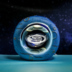 Crystal Ball Lamp | Celestial Ring LED | 3D Engraving | Unique Gift | Saturn