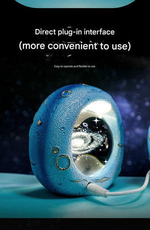 Crystal Ball Lamp | Celestial Ring LED | 3D Engraving | Unique Gift | Starry Sky Theme