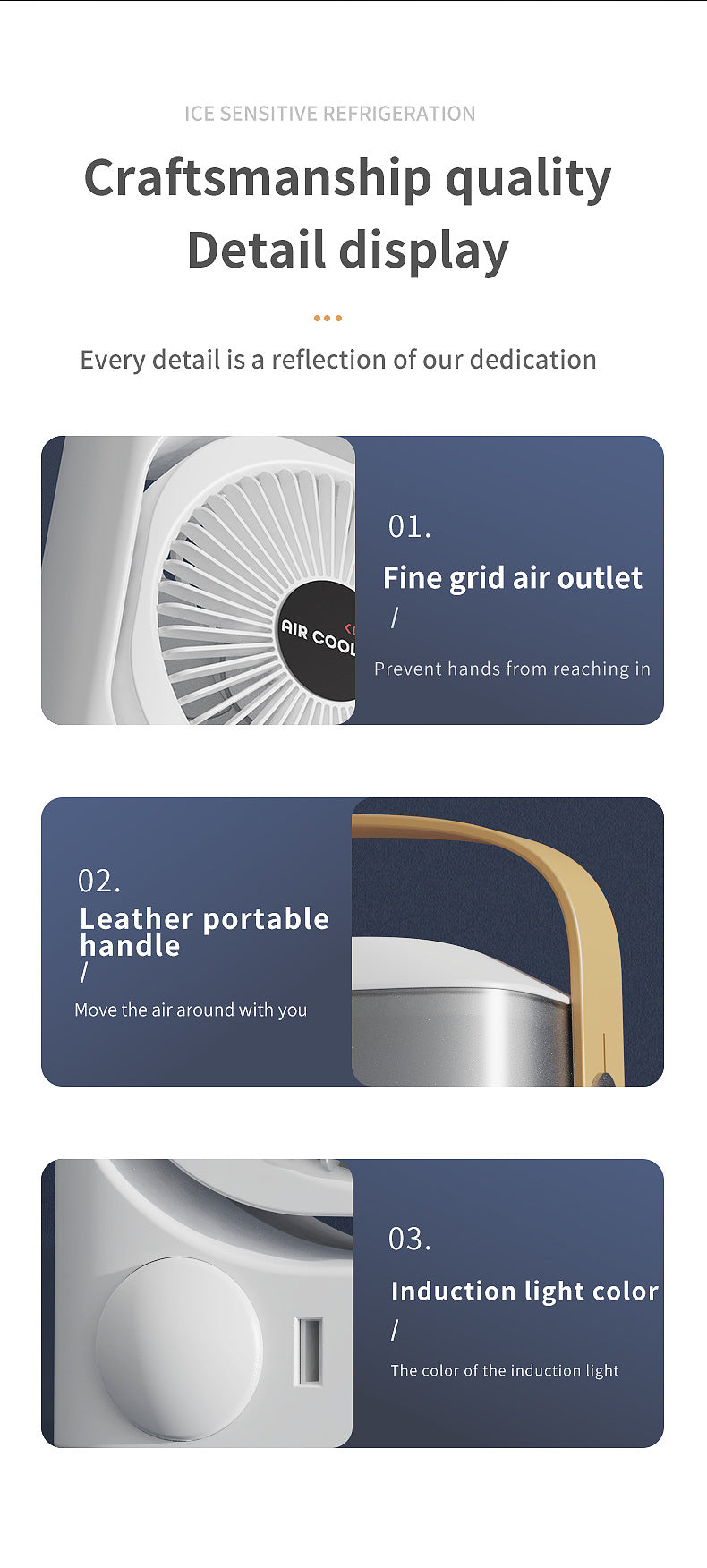 3-in-1 Portable Air Cooler | Black | Desktop Fan, Humidifier & LED Light