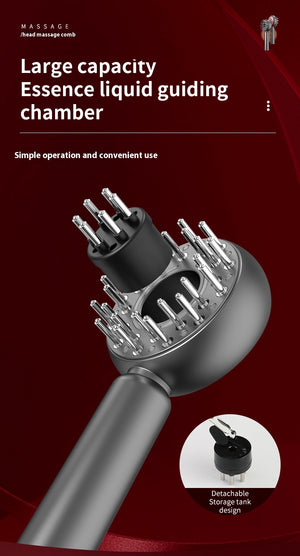 Scalp Therapy Comb | Advanced EMS | Red/Blue Light | Serum Applicator | Blue