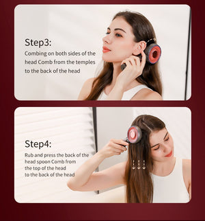 Scalp Therapy Comb | Advanced EMS | Red/Blue Light | Serum Applicator | Blue