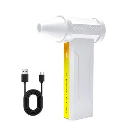 Jet Fan Air Duster | White | 200W | Handheld Blower & Cleaner | Portable