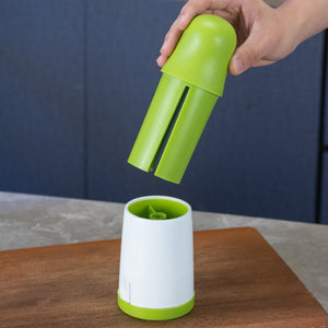 Herb Grinder & Spice Mill | 2PCS | Manual Rotary | Stainless Steel Blades | Green & White