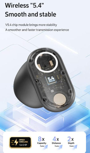 Feather-Light TWS Earbuds | Black | Bluetooth 5.4 | LED Case | 60H+ Playtime | Hi-Fi Sound | Touch Control