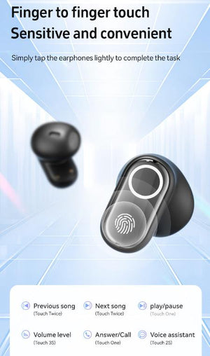 Feather-Light TWS Earbuds | Beige | Bluetooth 5.4 | LED Case | 60H+ Playtime | Hi-Fi Sound | Touch Control