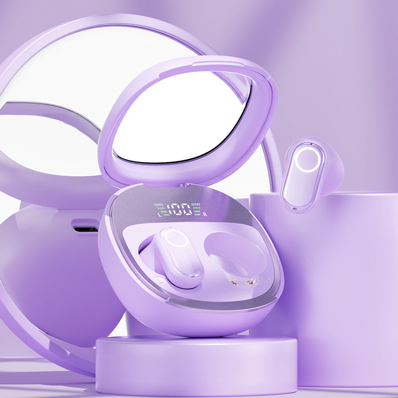 Feather-Light TWS Earbuds | Purple | Bluetooth 5.4 | LED Case | 60H+ Playtime | Hi-Fi Sound | Touch Control