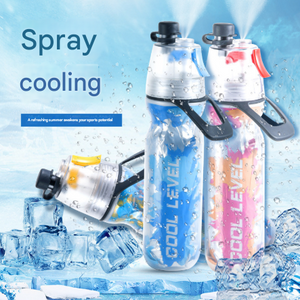 Insulated Sports Water Bottle 500ml | Cooling Mist | Triple-Layer Design | Cyan