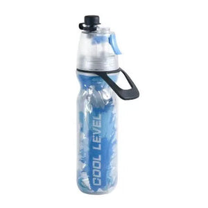 Insulated Sports Water Bottle 500ml | Cooling Mist | Triple-Layer Design | Blue