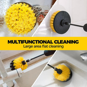 Drill Brush Power Scrubber Set 7PC | Yellow & Black | All-Purpose Cleaning Kit