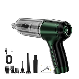 Cordless Handheld Vacuum Cleaner 3-in-1 | 12000Pa Suction & Air Duster Blower | Black & Green