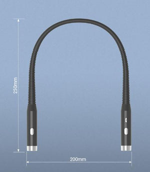 Hands-Free LED Neck Reading Light | USB Rechargeable | 3 Colour & Brightness Modes | Flexible Gooseneck | Black