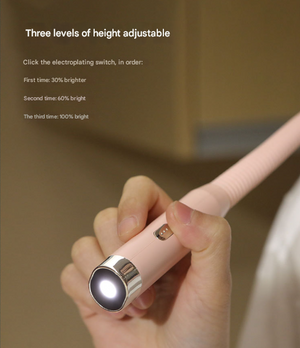 Hands-Free LED Neck Reading Light | USB Rechargeable | 3 Colour & Brightness Modes | Flexible Gooseneck | Pink