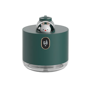Space Capsule Humidifier | Adorable USB Cool Mist Maker with LED Display & Night Light | Green