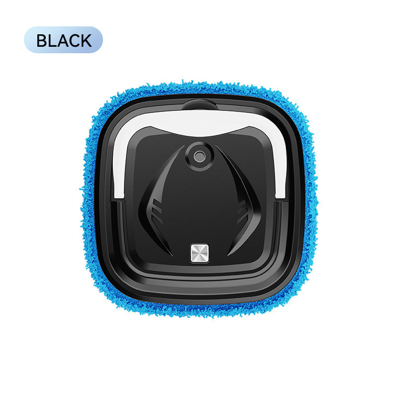 Smart Robotic Floor Mop | Ultra-Slim Automatic Wet & Dry Cleaner with Humidifier Spray | Black