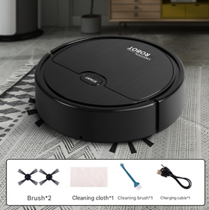 Smart Robot Vacuum Cleaner 3-in-1 | Sweeping, Mopping & Suction for Hard Floors & Pet Hair | Black
