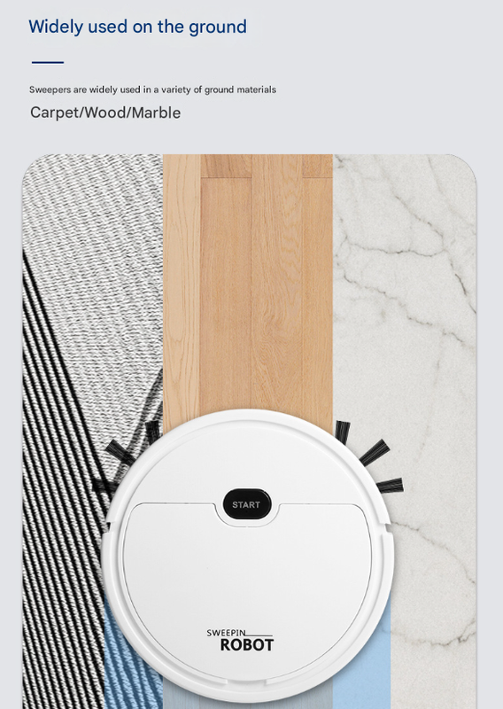 Smart Robot Vacuum Cleaner 3-in-1 | Sweeping, Mopping & Suction for Hard Floors & Pet Hair | Black
