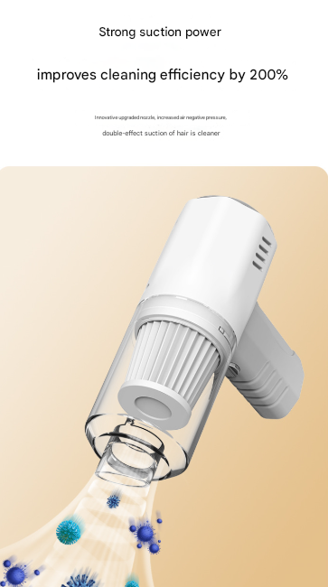 Cordless Handheld Vacuum & Air Blower 2-in-1 | Portable Lightweight Cleaner for Car, Home & Pet Hair | White